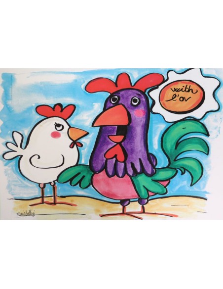 Tovaglietta americana illustrata da vania bellosi with lov