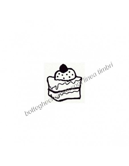 timbro a tampone linea sweet dolci fetta di torta