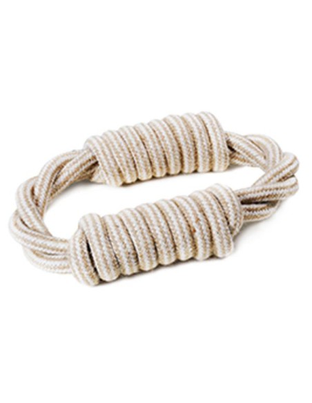 Donut shape natural cotton dog toy