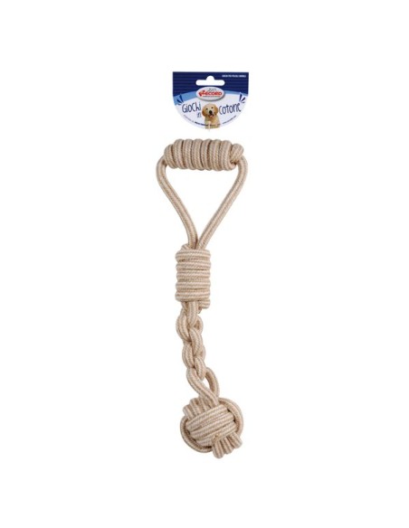 Cotton rope and ball dog toy