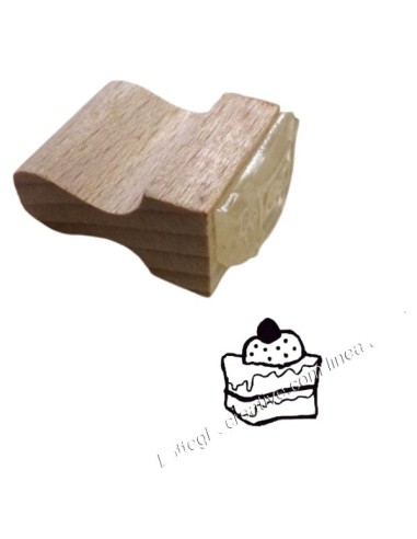 custom made Wood rubber stamp sweets and cakes