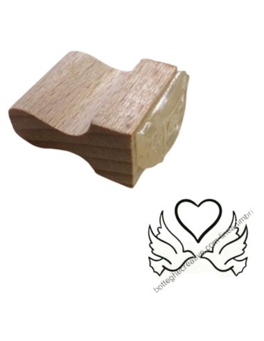 Wood rubber stamp wedding
