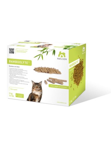 Natural compostable bamboo cat litter