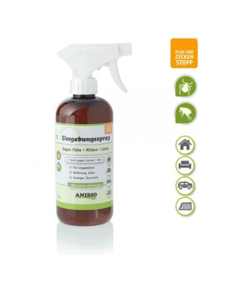 Spray Anibio per ambienti contro pulci e zecche
