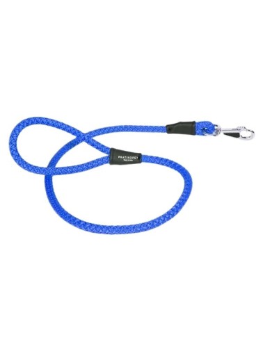 Dog tubular leash blue made in Italy Pratiko Pet