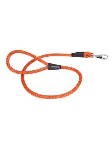 Dog tubular leash orange made in Italy Pratiko Pet