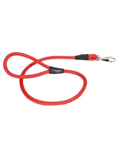 pratiko pet tubolare dog leash red made in italy