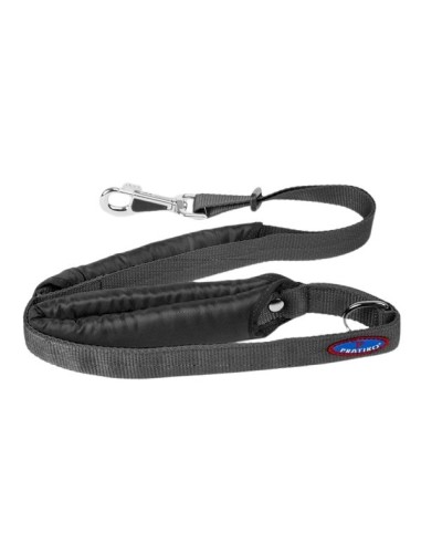 Padded dual handle dog leash 100% made in Italy