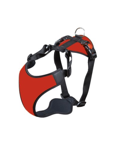 Pettorina ergonomica per conformazione bulldog francese Pratiko Pet rossa