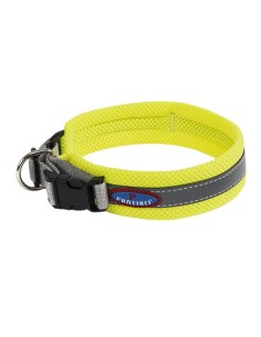Collare per cani realizzato in soffice rete color giallo pratiko pet made in italy