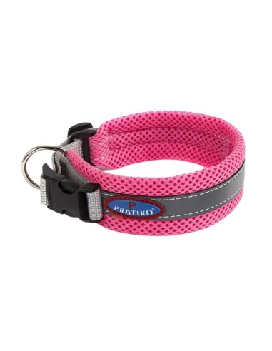 Collare per cani color rosa soffice e confortevole made in italy