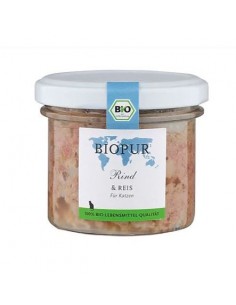 Cibo umido per gatti Bio PUr con manzo e riso