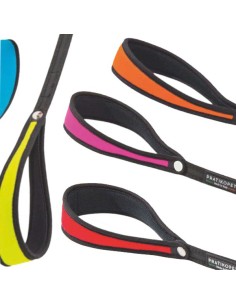 Dog leash with lycra handle