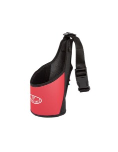 Dog muzzle red with adjustable clip closure