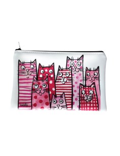 busta astuccio in ecopelle illustrata da vania bellosi su disegno originale