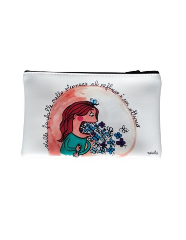 clutch bag illustrated by Vania bellosi made in Italy