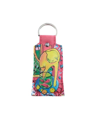Eco-leather Keyring  designed by artist Vania Bellosi. Made in Italy