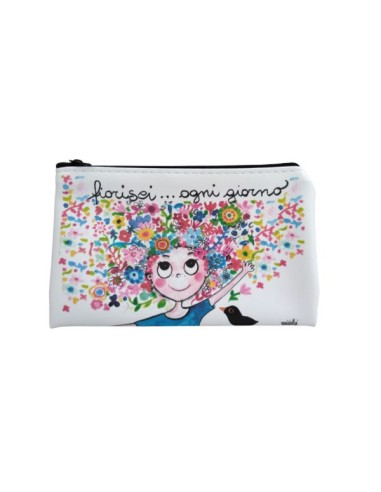 busta astuccio di piccole dimensioni con illustrazione di vania bellosi