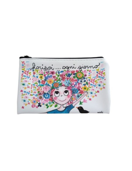 busta astuccio di piccole dimensioni con illustrazione di vania bellosi