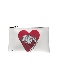 ecoleather zip clutch bag 'love yourself'