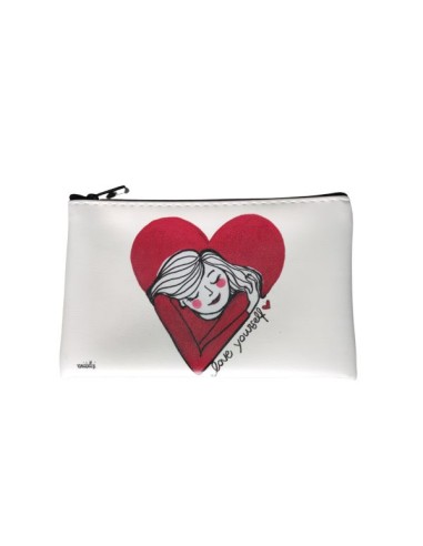 ecoleather zip clutch bag 'love yourself'