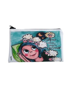 ecoleather zip clutch bag 'sogno ma non dormo'