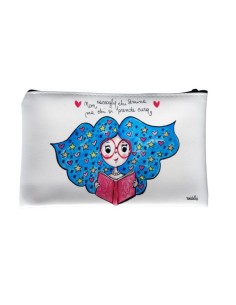 busta astuccio di piccole dimensioni con illustrazione di vania bellosi prendersi cura