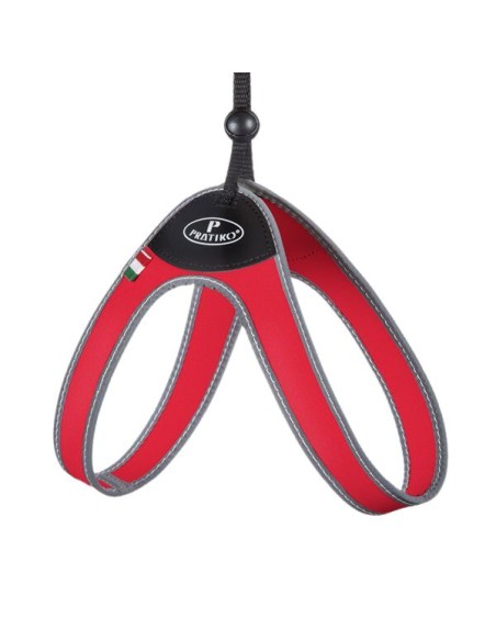 red reflective dog harness basic lace