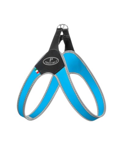 sky blue reflective dog harness basic clip