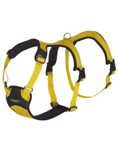 Pratiko pet yellow escape-proof dog harness made in italy
