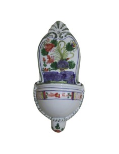 acquasantiera ceramica decorazione tipica faentina garofano