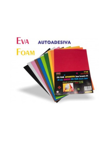 Fogli adesivi di gomma crepla formato vari colori