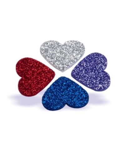 Fogli adesivi eva foam glitter A4 colori assortiti