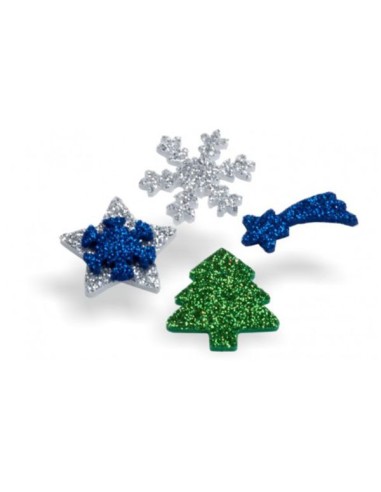 Fogli adesivi in gomma crepla con glitter utilizzabili con fustelle