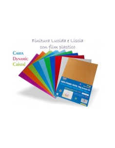 Carta con finitura lucida e film plastico in vari colori