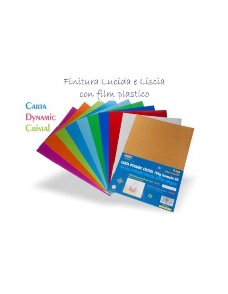 Carta dynamic cristal colori assortiti | botteghecreative.com