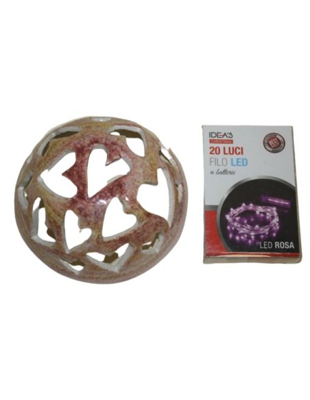 Lampada in ceramica di faenza da tavolo heart ceramica cinzia montanari