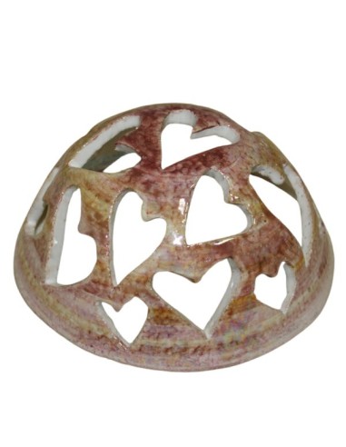 Lampada in ceramica di faenza da tavolo