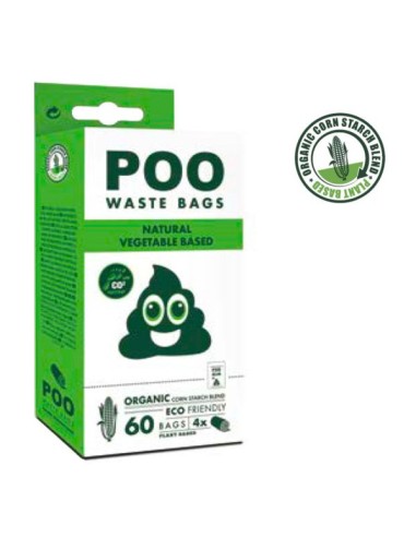 Dog poop organic waste bags