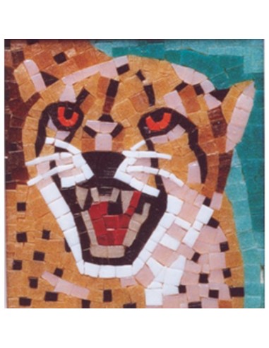 kit mosaico fai da te di ravenna leopardo