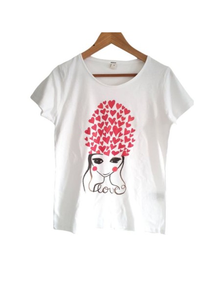 T-Shirt d'arte Love dell'artista Vania Bellosi