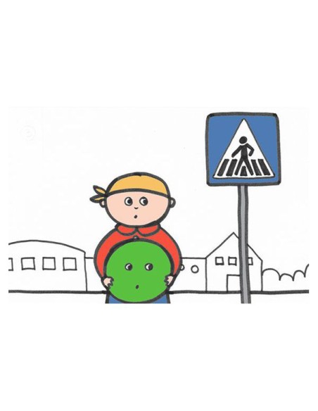 Road safety education book in Italian language