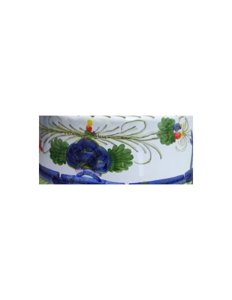 garofano traditonal handpainted dog bowl faenza majolica