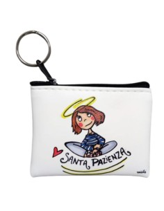 ecoleather coin holder 'santa pazienza' by vania bellosi