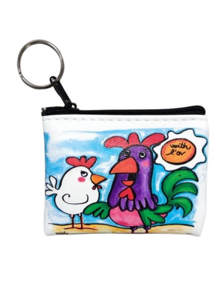 ecoleather coin holder with l'ov designed by Vania Bellosi