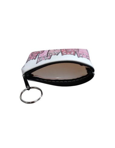 ecoleather coin holder and keychain illustrated by Vania Bellosi