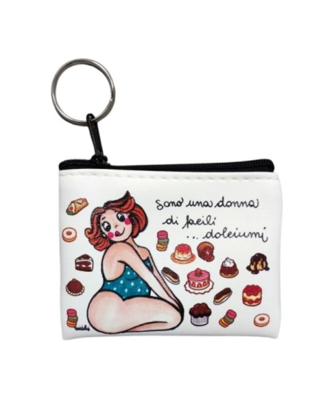 ecoleather coin holder donna di facili dolciumi by vania bellosi