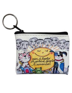 ecoleather coin holder umanita by vania bellosi made in italy