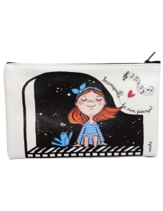 Ecoleather zip clutch bag ho un piano by vania bellosi made in italy