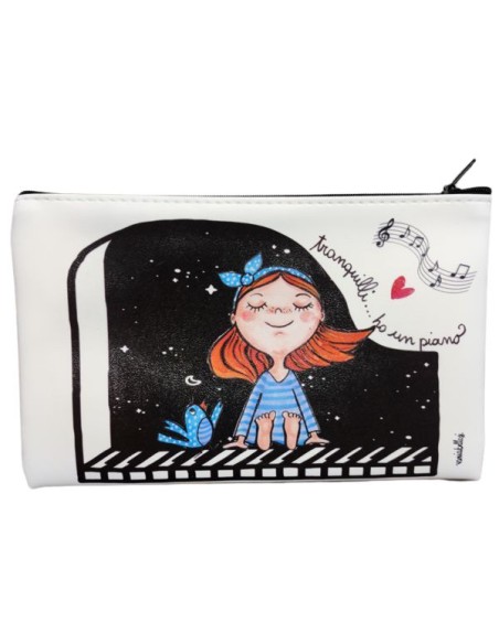 Ecoleather zip clutch bag ho un piano by vania bellosi made in italy